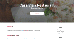 Desktop Screenshot of casaviejarestaurant.net