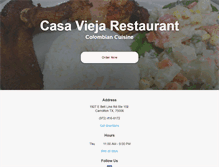 Tablet Screenshot of casaviejarestaurant.net